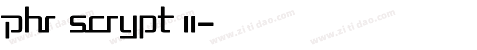 PHR Scrypt II字体转换